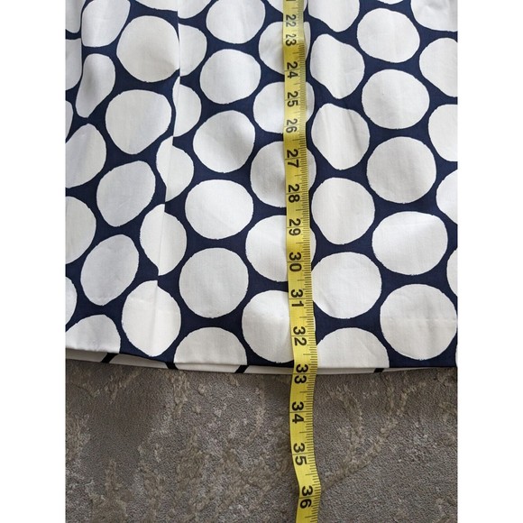 NWOT Boden sz 14R Pleated Large Polka Dot Lined Navy White Skirt 2 Pockets Midi - Picture 8 of 10